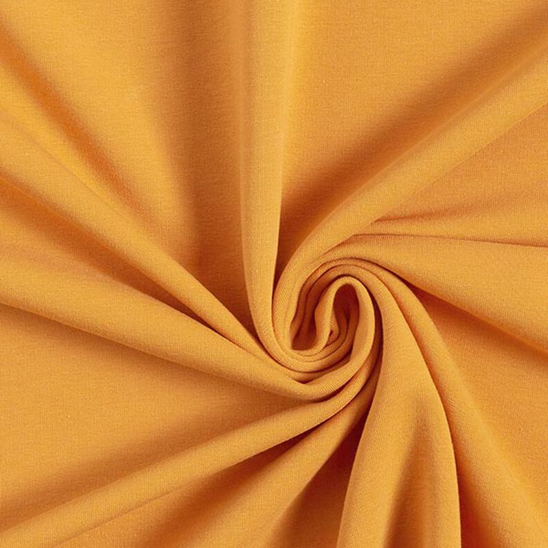Lehká bavlněná teplákovina jednobarevná – kari žlutá,  image number 1