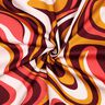 Bavlněný satén Retro vlny | Poppy Fabrics – bordó/kari žlutá,  thumbnail number 3
