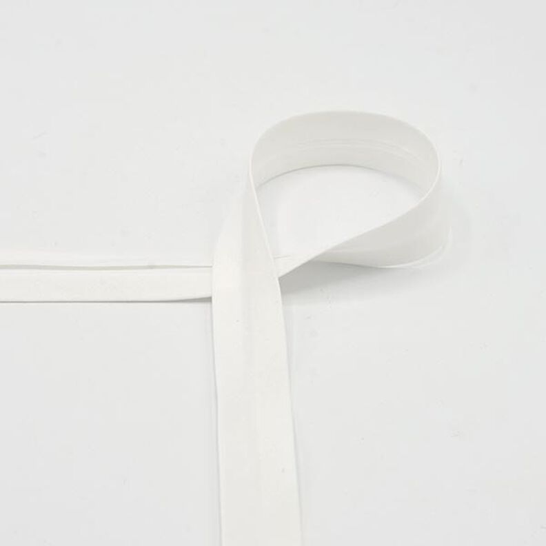 Šikmý proužek Popelín [20 mm] – vlněná bílá,  image number 1