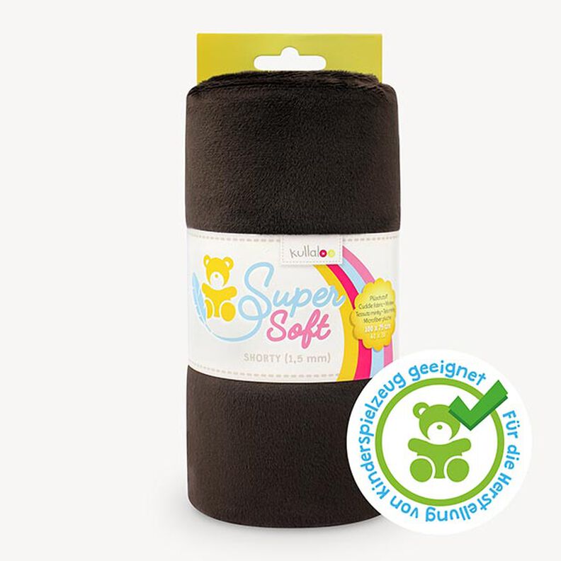 Plyšový SuperSoft SHORTY [ 1 x 0,75 m | 1,5 mm ] - tmavě hnědá | Kullaloo,  image number 1