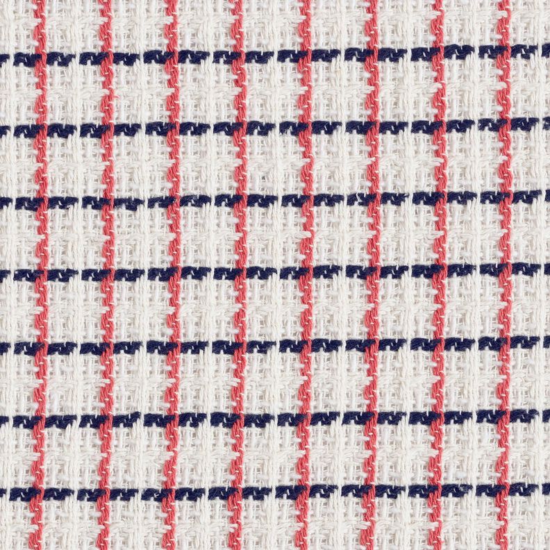 Hrubé Bouclé Karo – bílá/lesní plody, image number 1