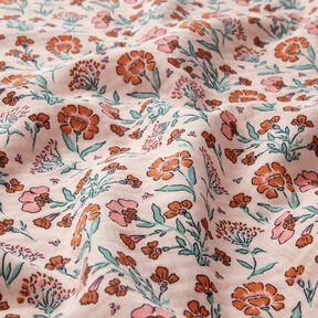 Mušelín / dvojitá mačkaná tkanina Květinová louka | Poppy Fabrics – rose, 