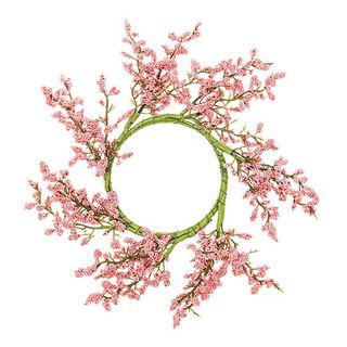 Dekorační květinový věnec s bobulemi [Ø 9 cm/ 26 cm] – starorůžová, 