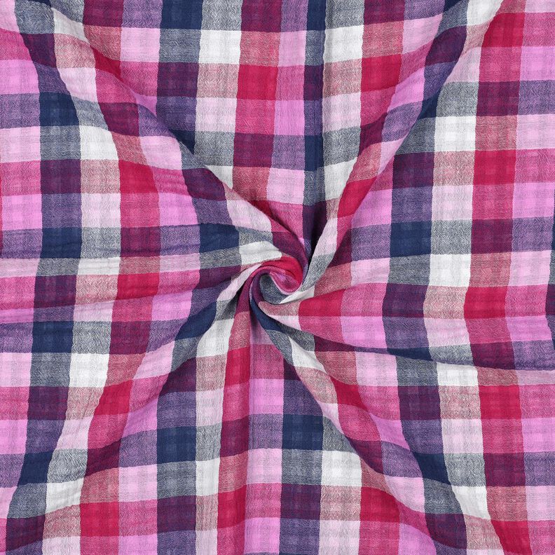 Mušelín / dvojitá mačkaná tkanina Kostka Doubleface (oboustranná látka) | Poppy Fabrics – světle, image number 3