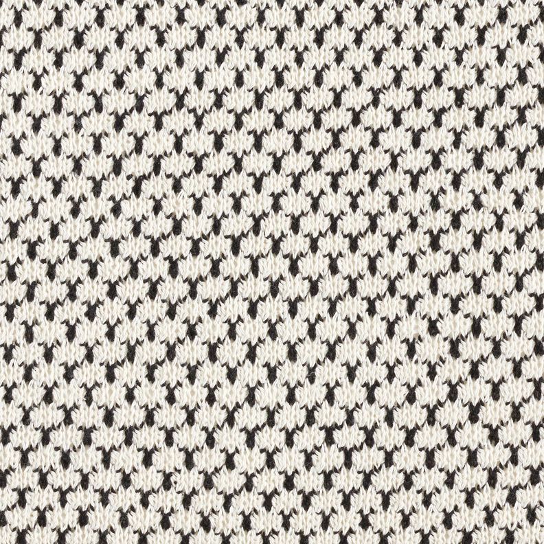 Hrubý bavlněný úplet abstraktní tečky – bílá/namornicka modr,  image number 1