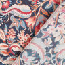 Viskózová tkanina Paisley květiny – namornicka modr/broskvově oranžová,  thumbnail number 4