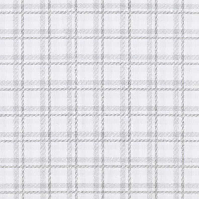 Bavlněný popelín s dvojitým károváním – bílá/stříbrně šedá, image number 1