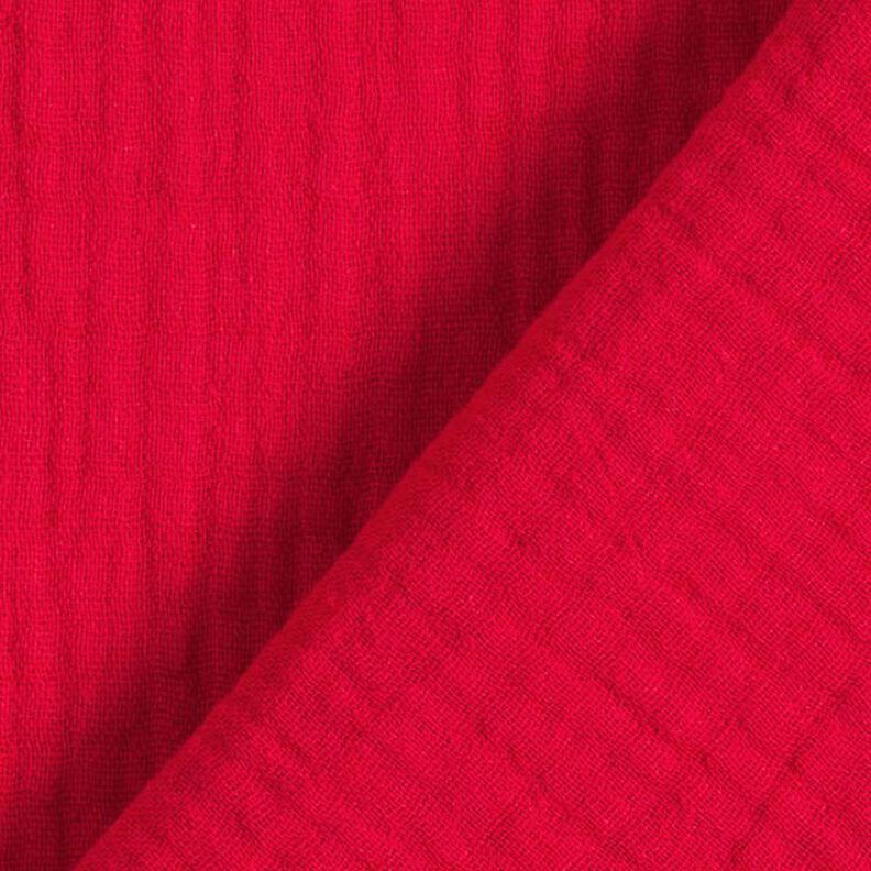 GOTS Mušelín / dvojitá mačkaná tkanina | Tula – karmínově červená,  image number 5