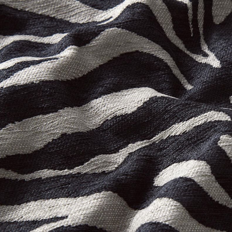 Čalounická látka Žakár Zebra – černá/šedá,  image number 6