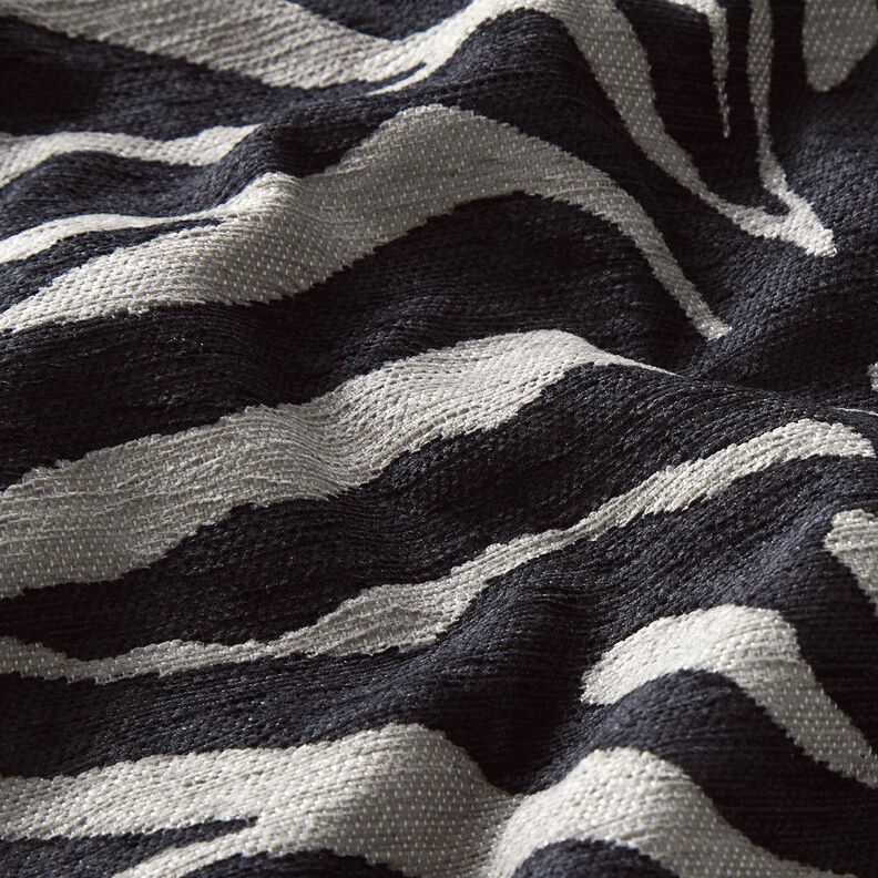 Čalounická látka Žakár Zebra – černá/šedá, image number 6