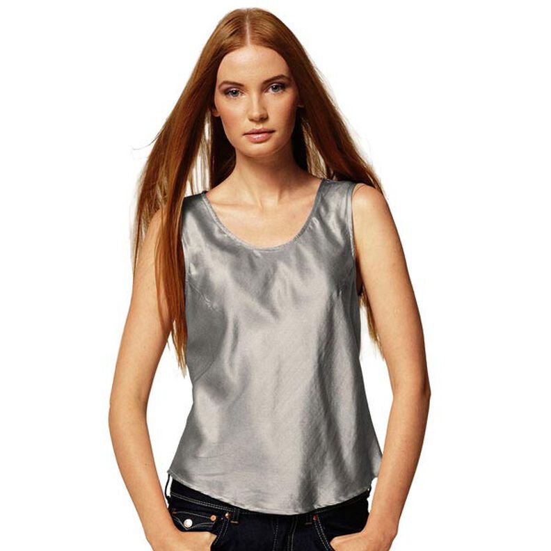 Stretch Satin – stříbrná kovový, image number 4