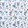 Viskózová látka Dobby digitální tisk akvarelové květiny – slonová kost/světle džínová modrá,  thumbnail number 1