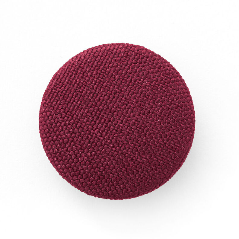 Potažený knoflík, Classic Poly – bordó,  image number 1