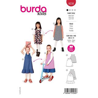 šaty | Burda 9238 | 104-146, 