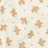 GOTS Mušelín / dvojitá mačkaná tkanina Ptáci a srdce | Poppy Fabrics – vlněná bílá,  thumbnail number 3