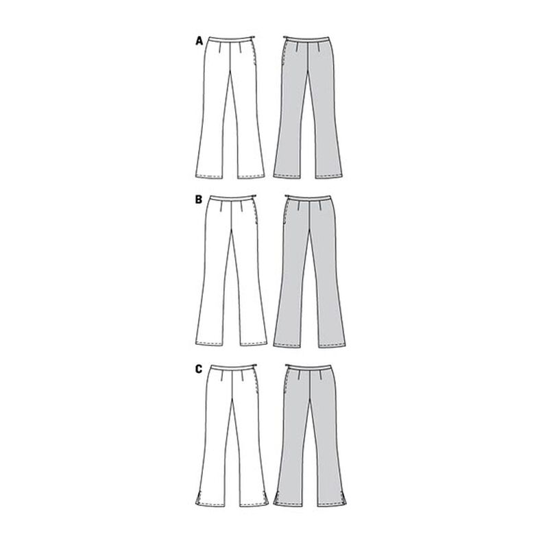 Kalhoty s rozšířenými nohavicemi, Burda 6152 | 34-44,  image number 11