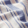 Mušelín / dvojitá mačkaná tkanina Pruhy barvené v přízi | Poppy – bílá/namornicka modr,  thumbnail number 2