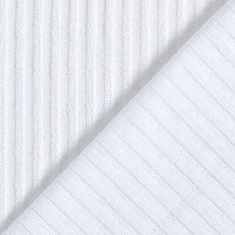 Žebrovaný žerzej Jediný pletený vzor – bílá,  image number 4