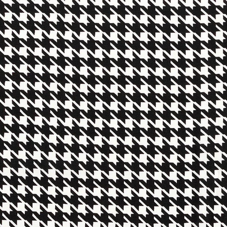 Viskózová tkanina houndstooth – černá/bílá,  image number 1