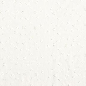 Bavlněn&aacute; l&aacute;tka 3D v&yacute;&scaron;ivka květiny &ndash; b&iacute;l&aacute;, 