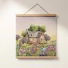 Dekorační panel Gobelín Romantická chata – světle béžová/levandulová,  thumbnail number 5