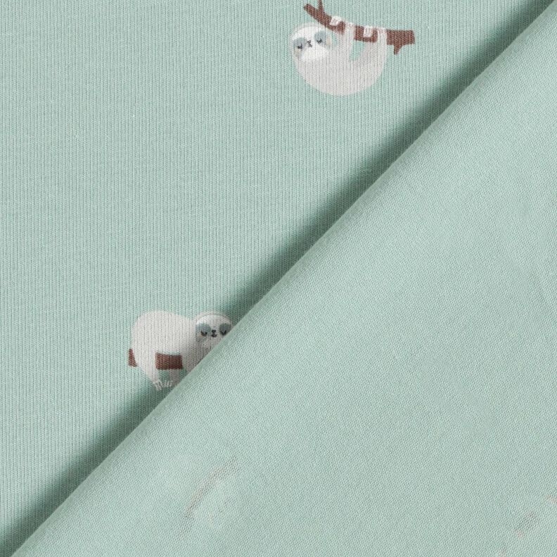 Bavlněný žerzej Lenochodi – světle mátová,  image number 4