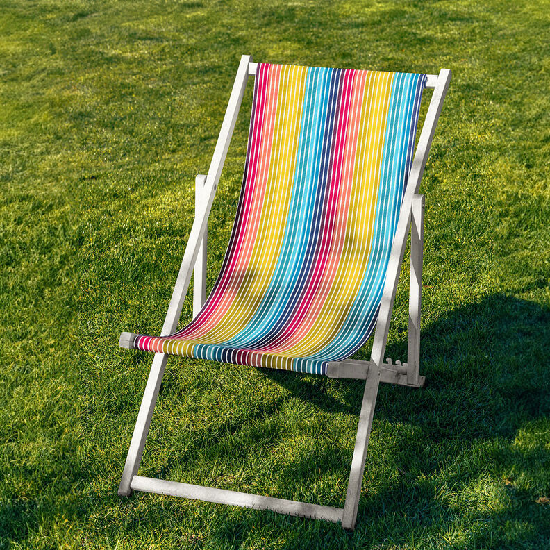 Outdoor Lehátkovina Podélné proužky 44 cm – tyrkysová,  image number 4
