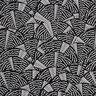 Látka na plavky abstraktní grafický vzor – černá/bílá,  thumbnail number 1