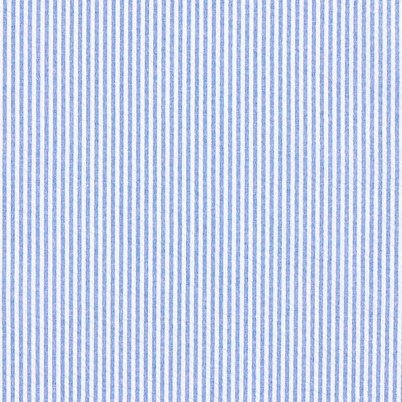 Seersucker bavlněná směs proužkovaná – královská modr/vlněná bílá,  image number 1