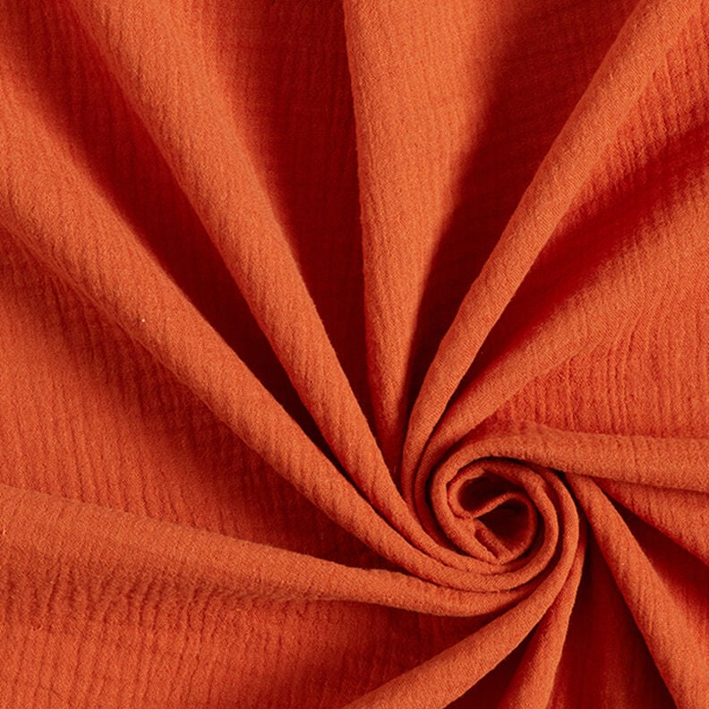 Mušelín / dvojitá mačkaná tkanina – terracotta, image number 1
