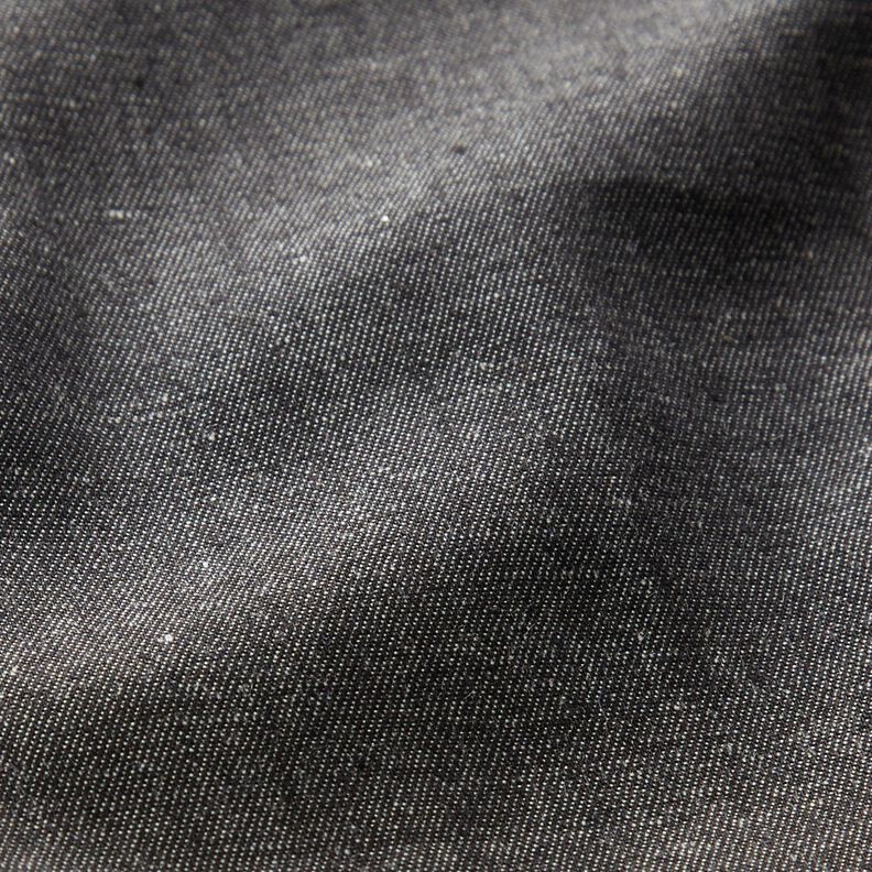 Těžký bavlněný denim – černá,  image number 2