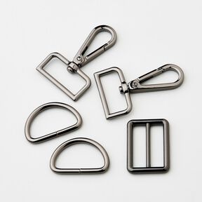 Doplňky ke kabelk&aacute;m Sada [5-d&iacute;ly | 32 mm] &ndash; antracitov&aacute;, 