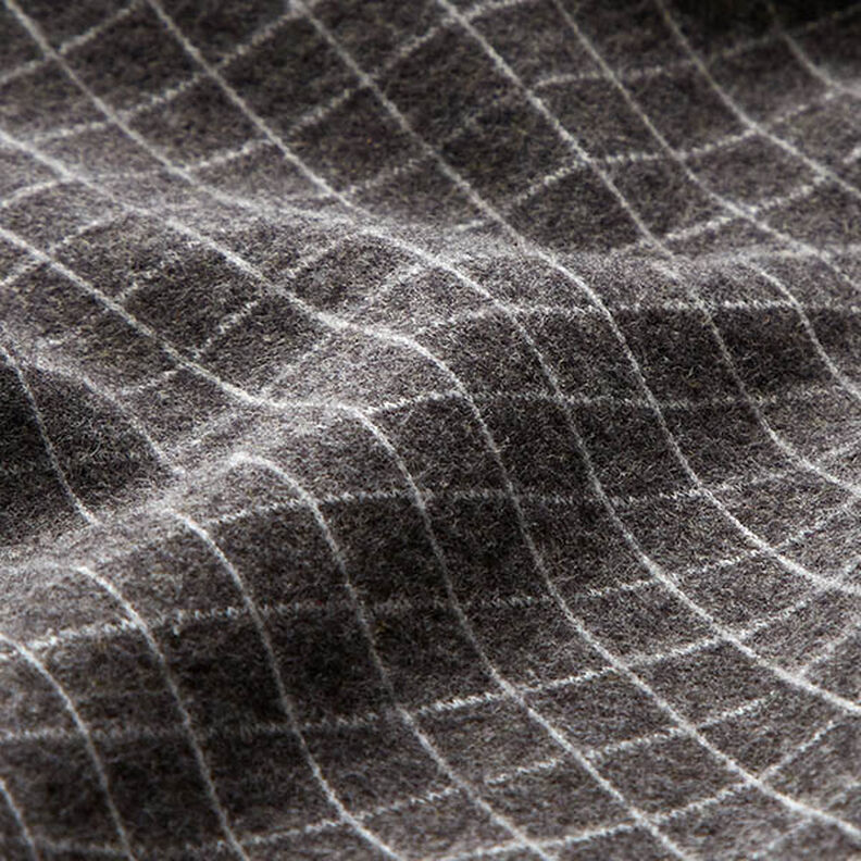 Pletený žakár počesaný Mřížková kostka – tmavě šedá,  image number 3