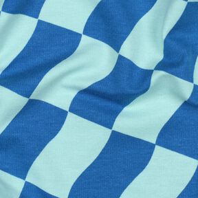 Měkké zvlněné kostky | Poppy Fabrics – královská modr/ledově modrá, 
