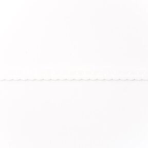 Elastická lemovací stuha Krajka [12 mm] – bílá, 