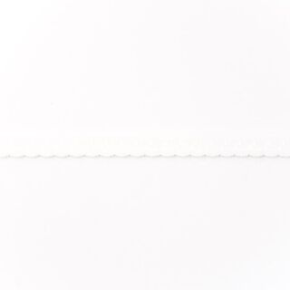 Elastická lemovací stuha Krajka [12 mm] – bílá, 