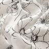 Viskóza mix metalický lesk květinová kresba – bílá/černá,  thumbnail number 3