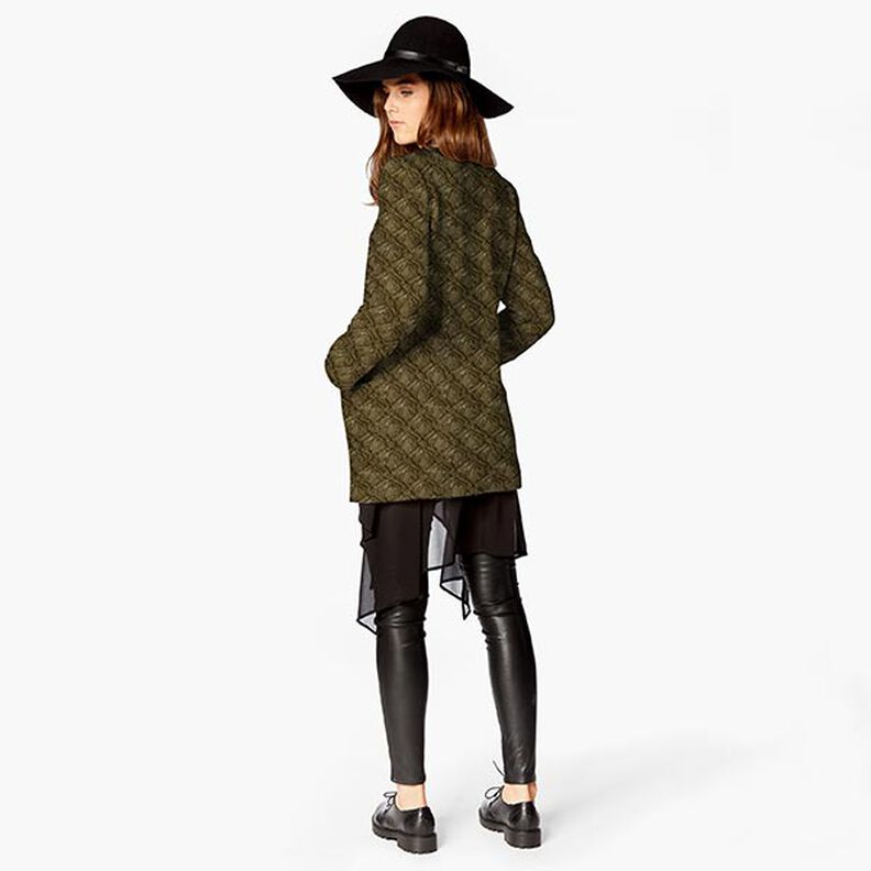 Umělá kožešina kosočtvercový vzor – khaki, image number 5