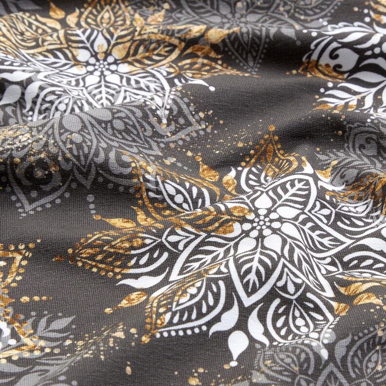 Francouzské froté Zimní magie mandaly | Glitzerpüppi  – starostříbrná/starozlatá,  image number 2