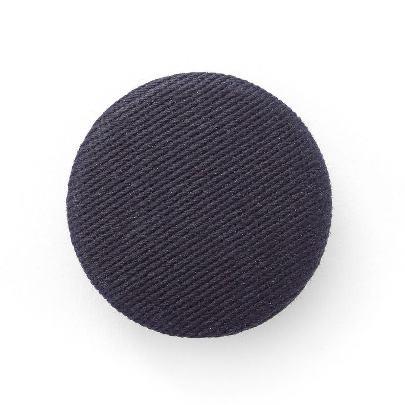Potažený knoflík, Bavlněný kepr stretch – noční modrá,  image number 1