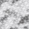 Bavlněný žerzej Abstraktní květinový vzor – vlněná bílá/šedá,  thumbnail number 2