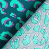 Povrstvená bavlna Abstraktní Leopardí vzor | Poppy Fabrics – petrolejová/světle fialova,  thumbnail number 4