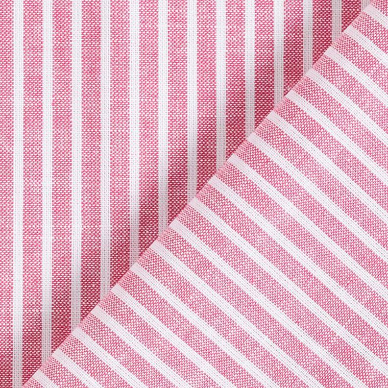 Směs bavlny a lnu podélné proužky – pink/bílá,  image number 4