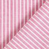 Směs bavlny a lnu podélné proužky – pink/bílá,  thumbnail number 4