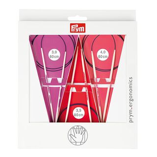 Sada kulatých pletacích jehlic, 3 ks [3,0 - 4,0] Ergonomics| Prym, 