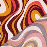 Bavlněný satén Retro vlny | Poppy Fabrics – bordó/kari žlutá,  thumbnail number 4