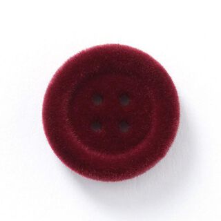 Sametový knoflík 4dírkový – bordó, 