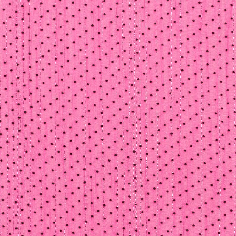 Třpitivý šifon proužky a tečky – purpurová, image number 1