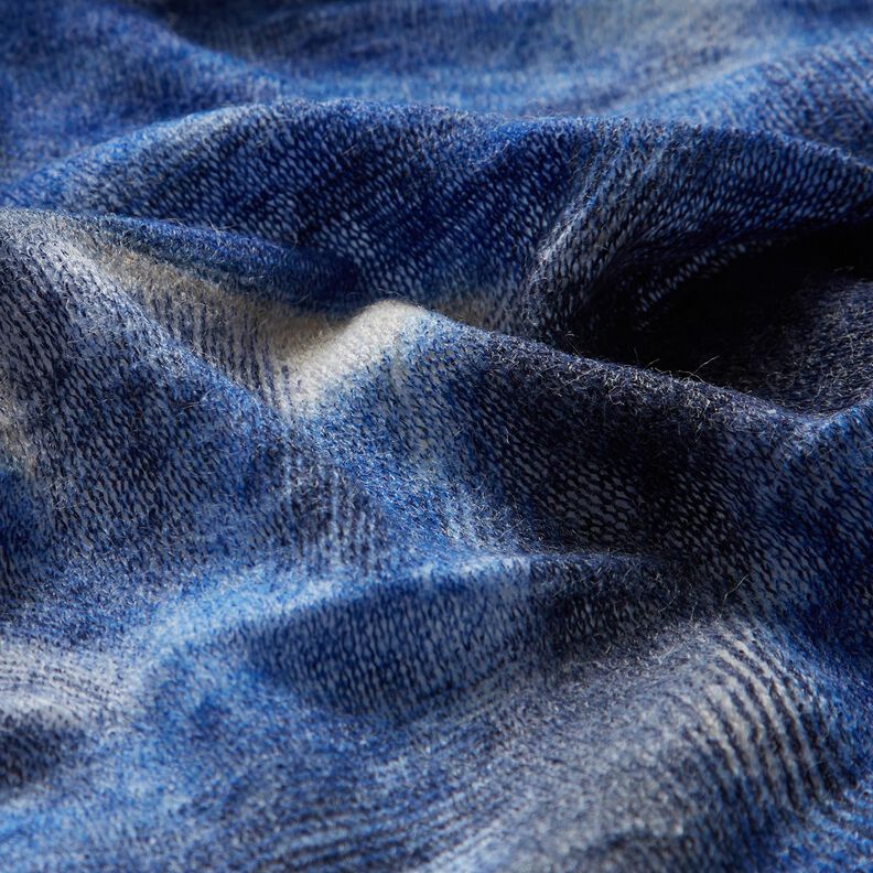 Jemný úplet batikovaný zdrsněný – namornicka modr/noční modrá,  image number 2