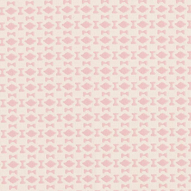 Žakár kosočtvercový vzor – růžová/vlněná bílá,  image number 1